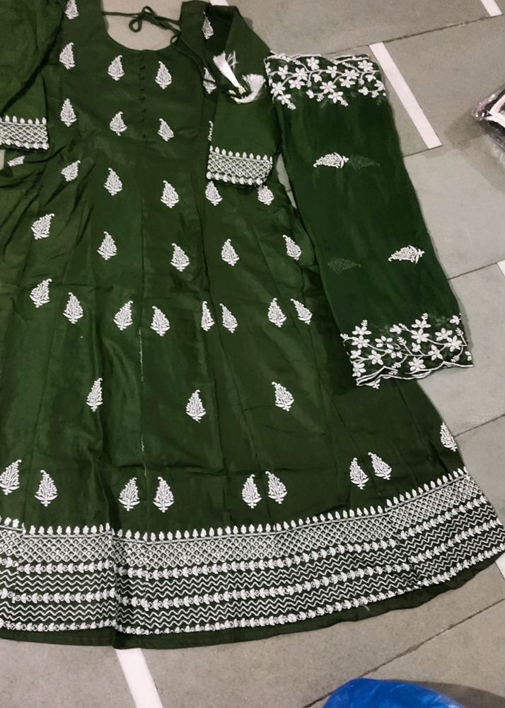 Festive Season Special Frock Pant With Dupatta Set