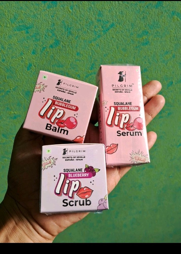 Pilgrim Lip Blam, Scrub And Serum