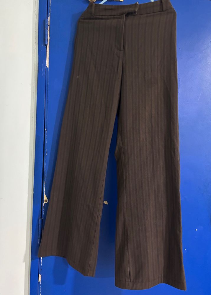 Flared Brown Formal Pants