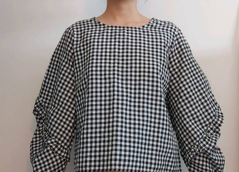 Gingham Casual Tops