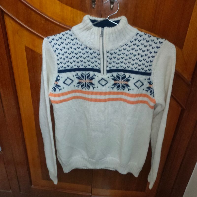 Off White Woolen Sweater