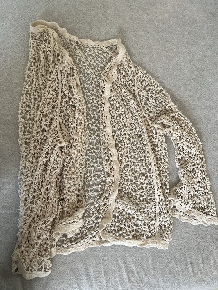 net patterned shrug