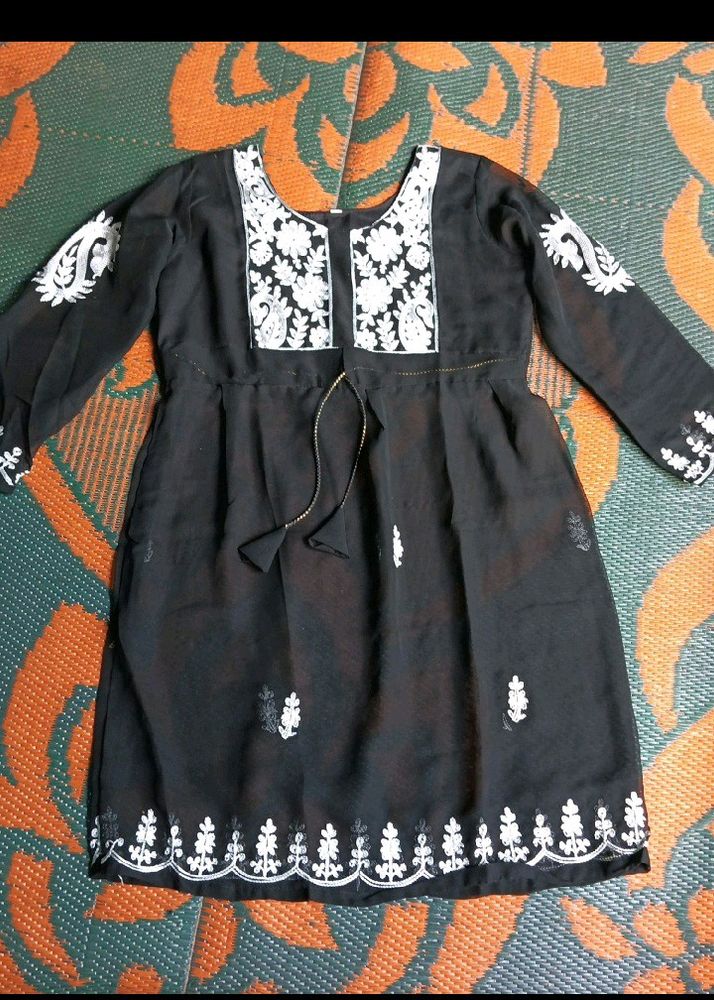 Black Kurti Netted