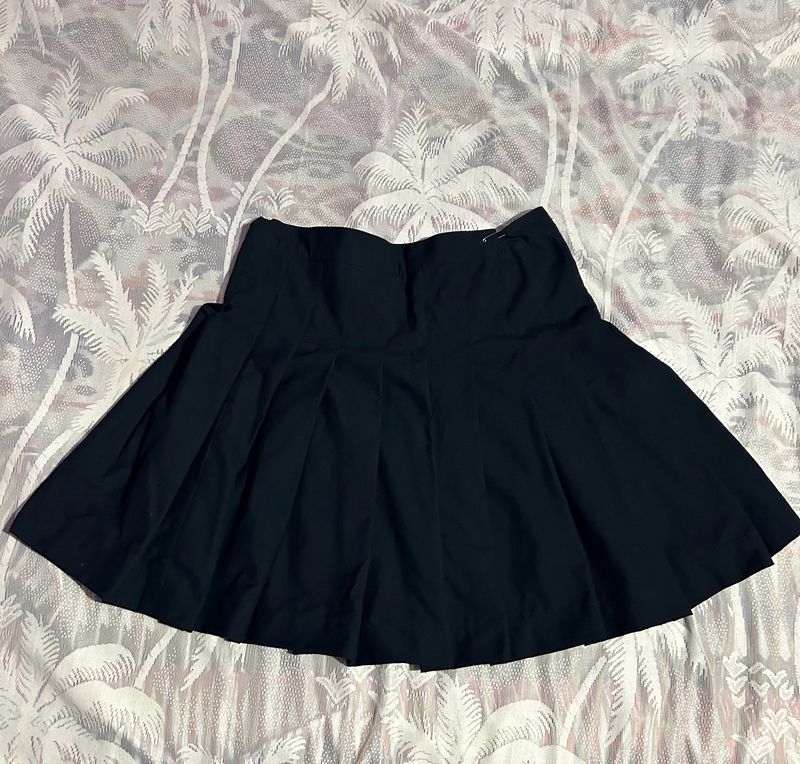 Black Stylish Pleated Skirt