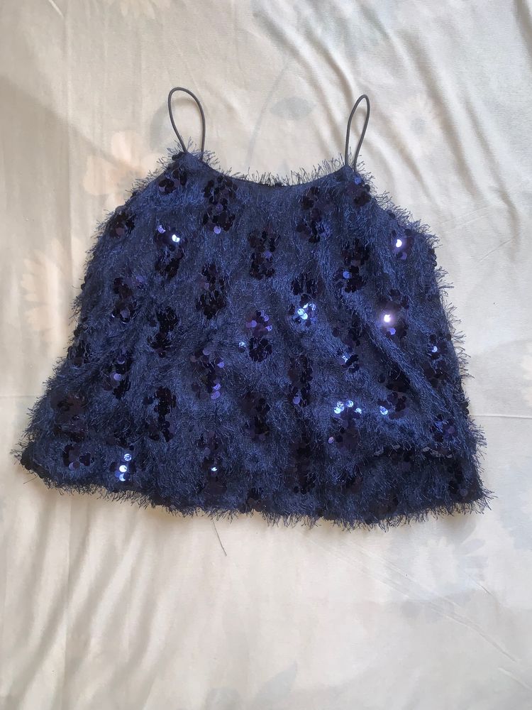 Navy Blue Party Top