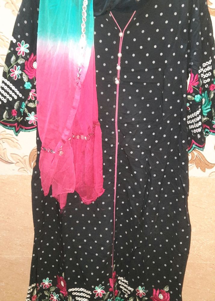 Black Print Kurti