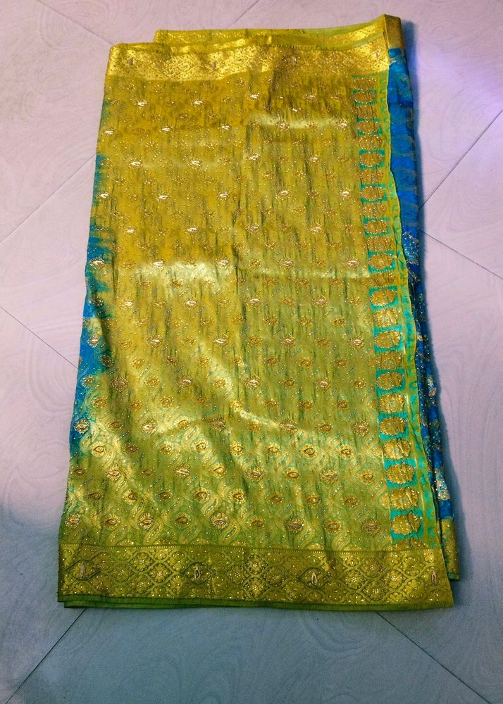 Maggam Work Pure Mysore Silk Saree