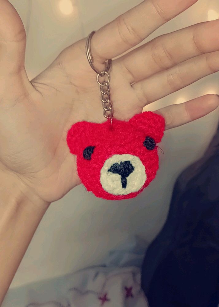 Costumized Crochet Teddy Key chain