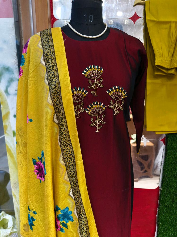 Tussar Silk Suit Set