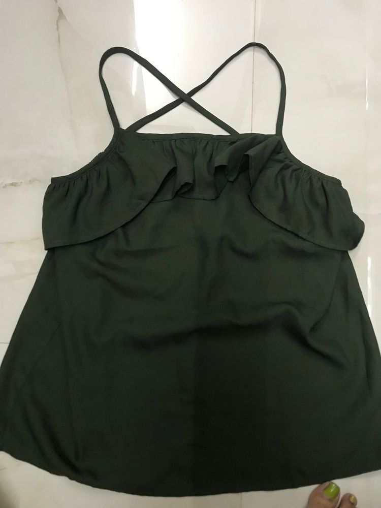 Branded Dark Green Top