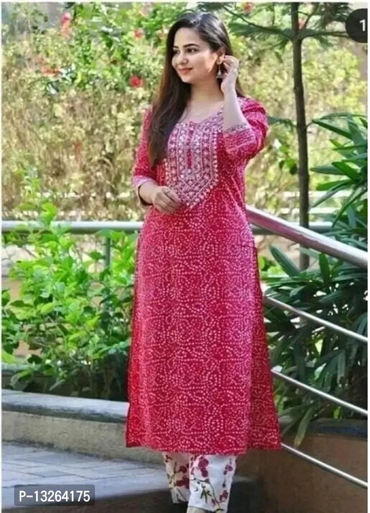 Pink Colour Kurta Set