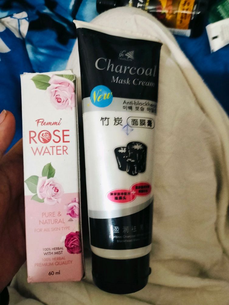 Rose Water And Charcoal Combo