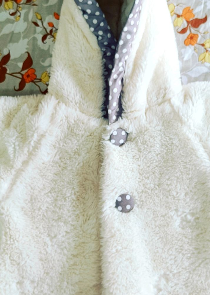 Kids Hooded Fur Jacket