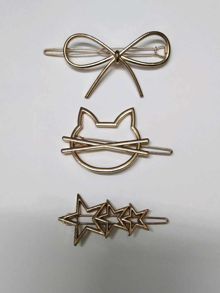 Pack Of 3 Korean Hair Clips