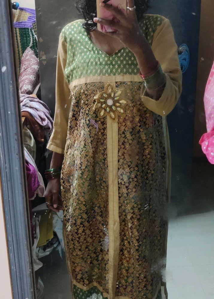 New Kurtha🥳 with Front Net Work Design