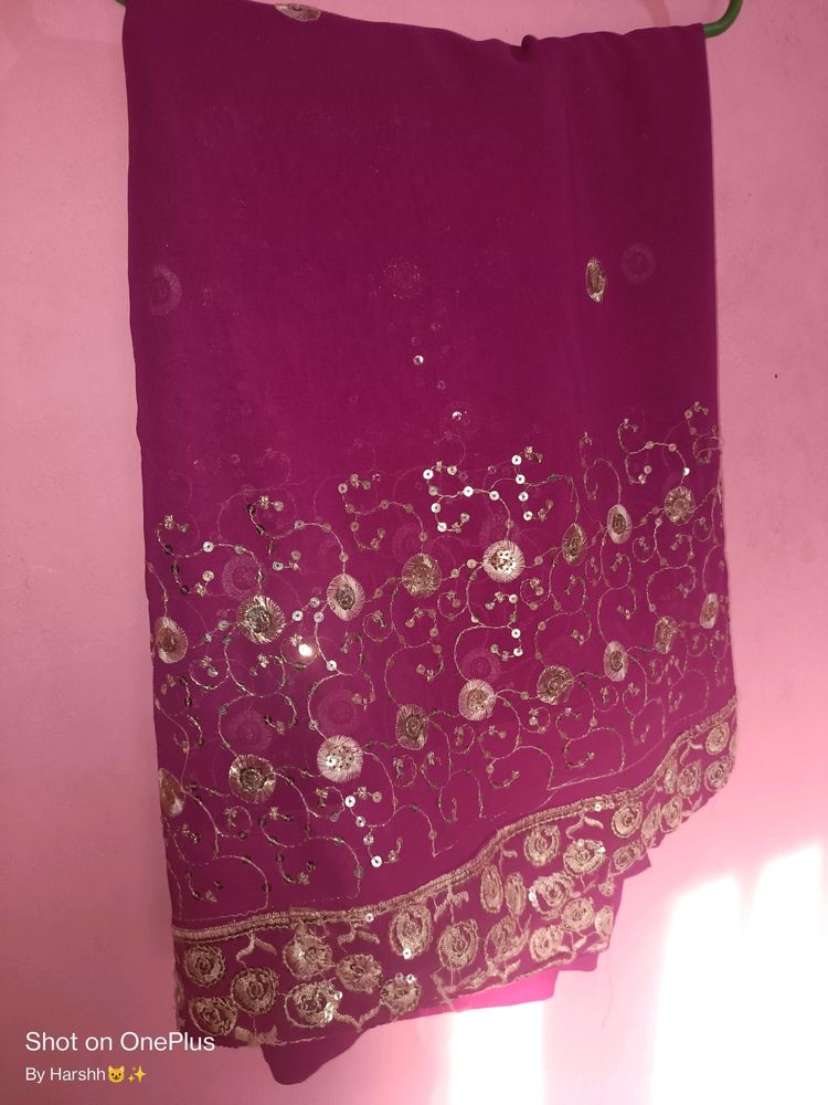 Fancy Pink Design Saree