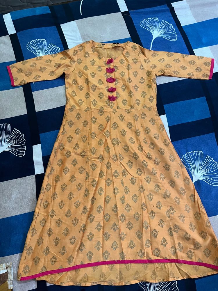 Orange And Pink Kurta For Women🧡🩷