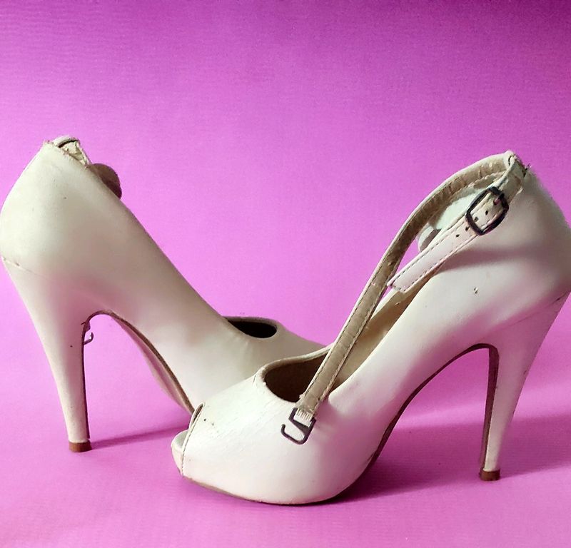 White Stilleto Heels