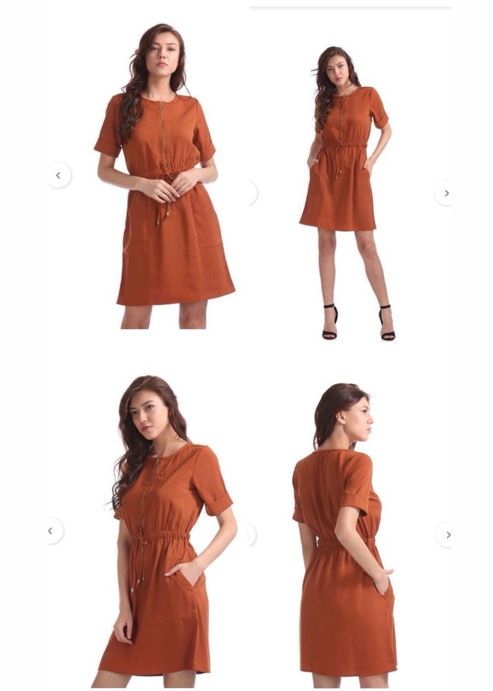 Rust Orange 🍊 A Line Dress