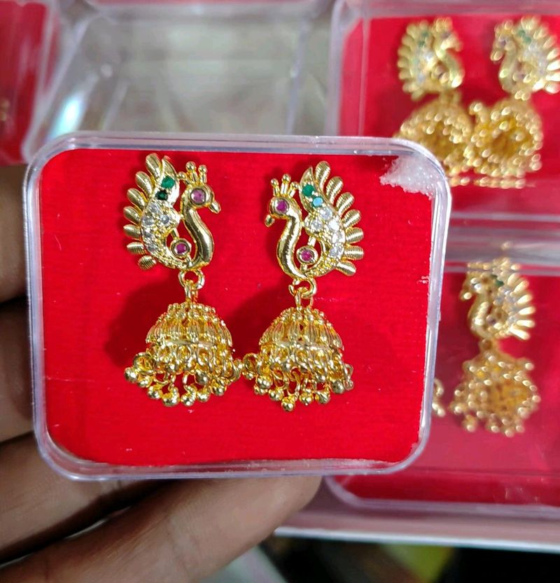 Gold Jumki Earrings