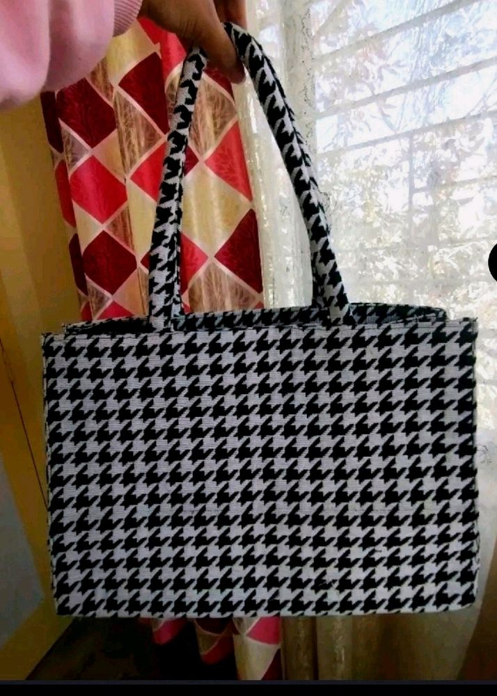 Black And White Chinese Tote Bag