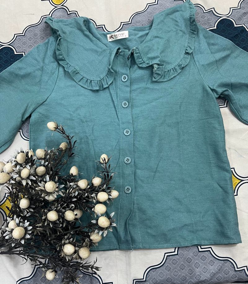 Unique sea green shirt