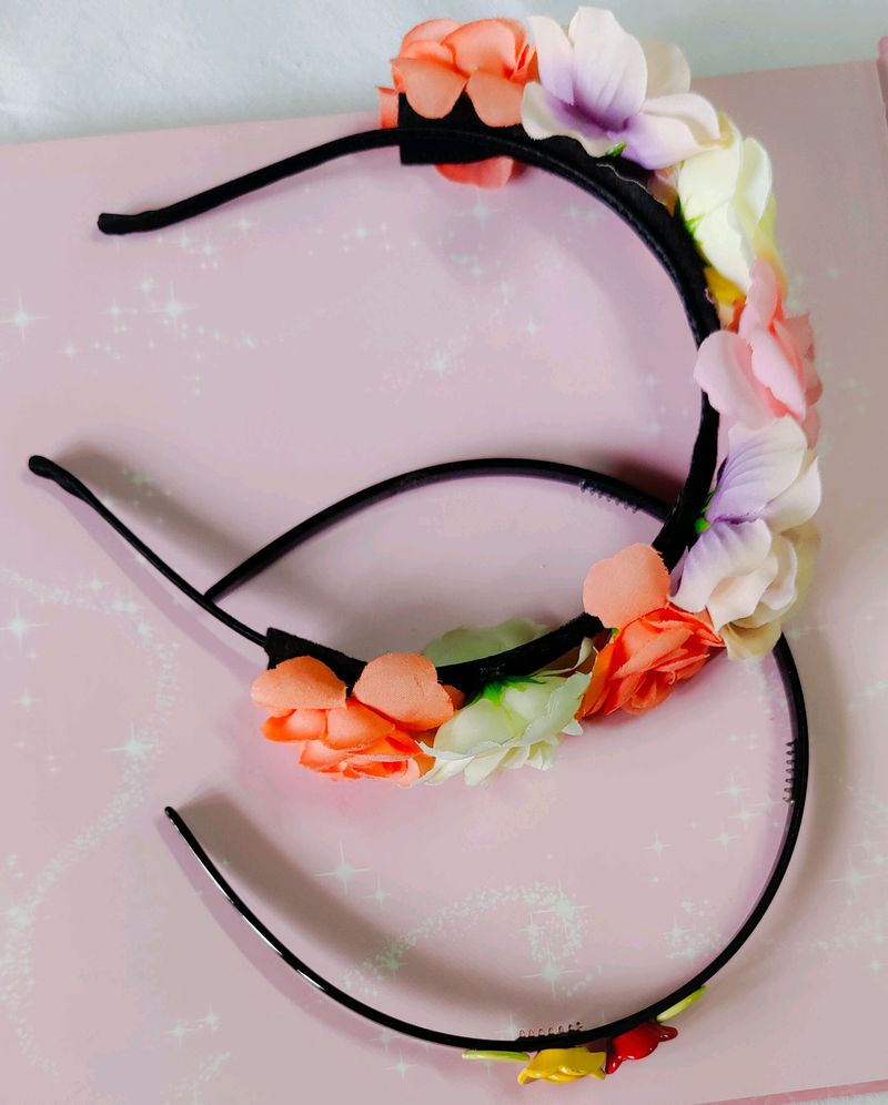 Combo Of Two Cute Floral Hairbands 🌸🌿