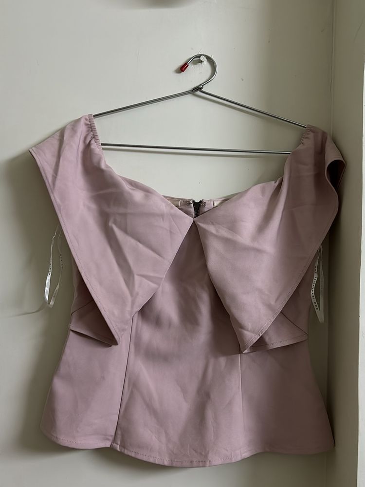 Butterfly Neck Mauve Top