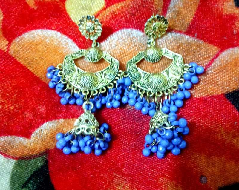 Blue Jhumka