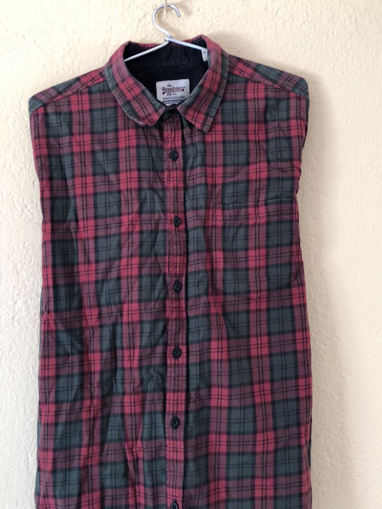 Roadstar Red And Green Check Shirt Full Sleeve