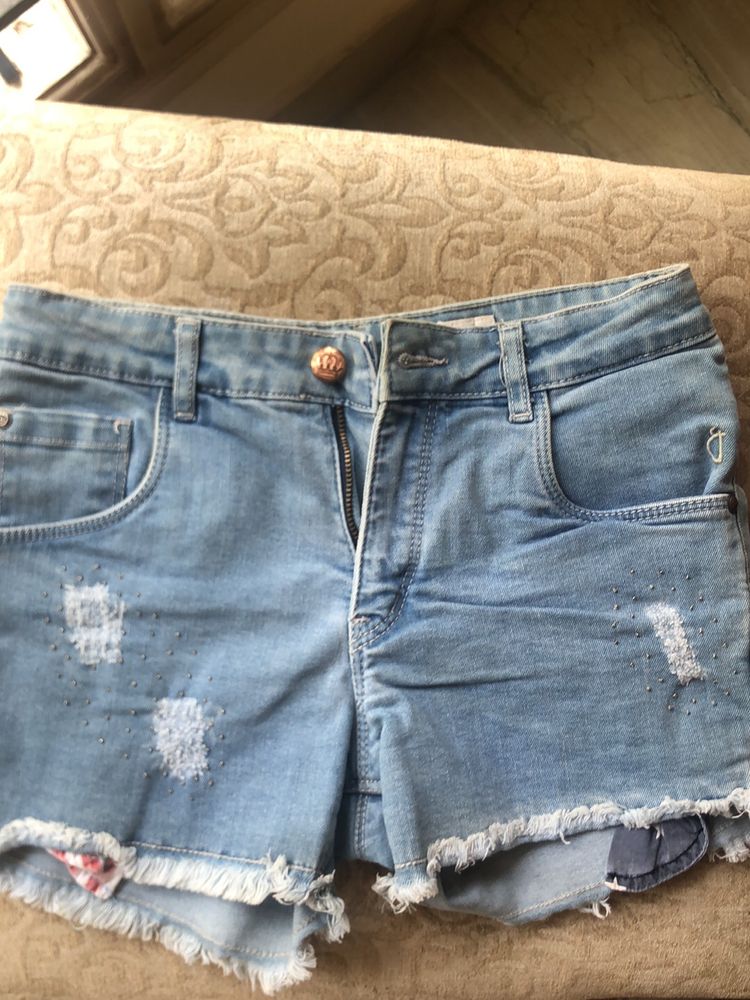 Denim Shorts 15-16 Years Fits XS