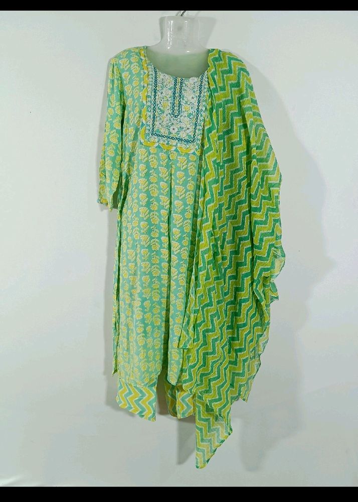 Multicolored Printed Kurta Set