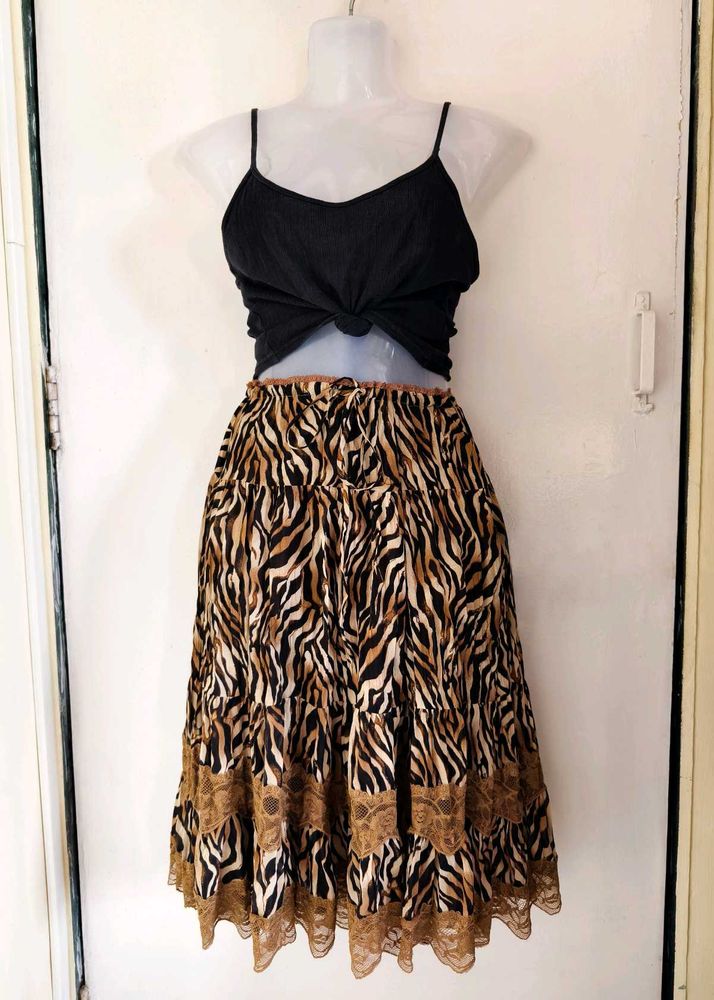 Animal Print Skirt