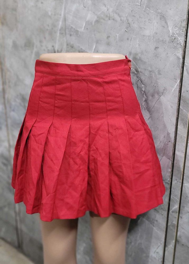 Red Tennis Skirt