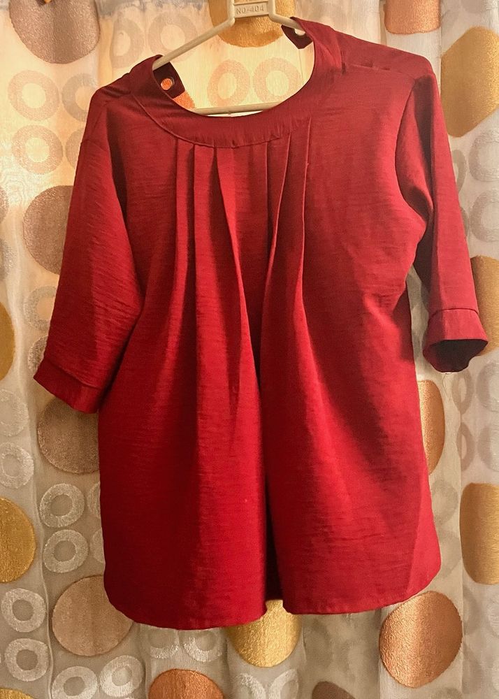 Red Casual Woman Sleeves Regular Wear