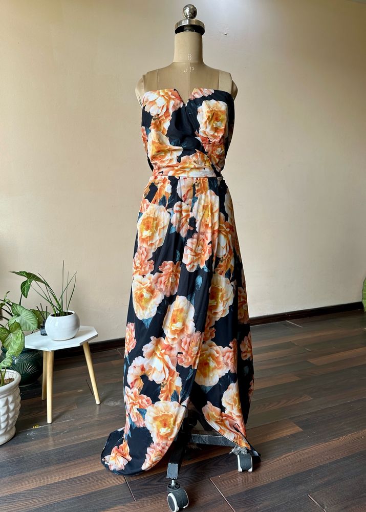 Floral Tube Gown (bust :46-48)plus Size