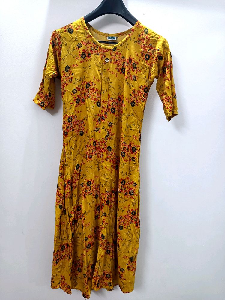 Mustard Kurta For Women