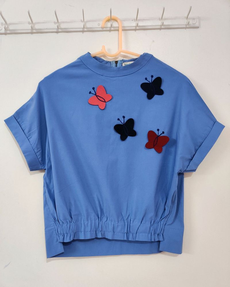 Brand New High Neck Butterfly Top