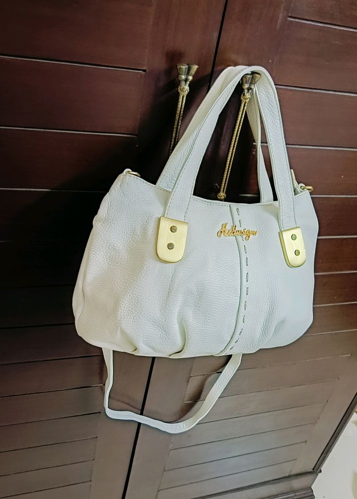 Hidesign Broadway White Leather Bag