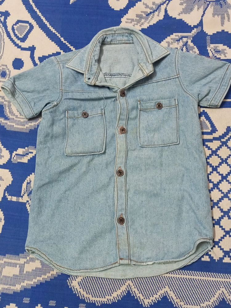 Stylish Denim Shirt For Kids