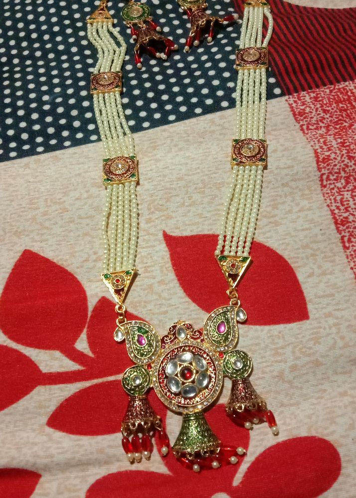 Rani Har Long Necklace With Earning