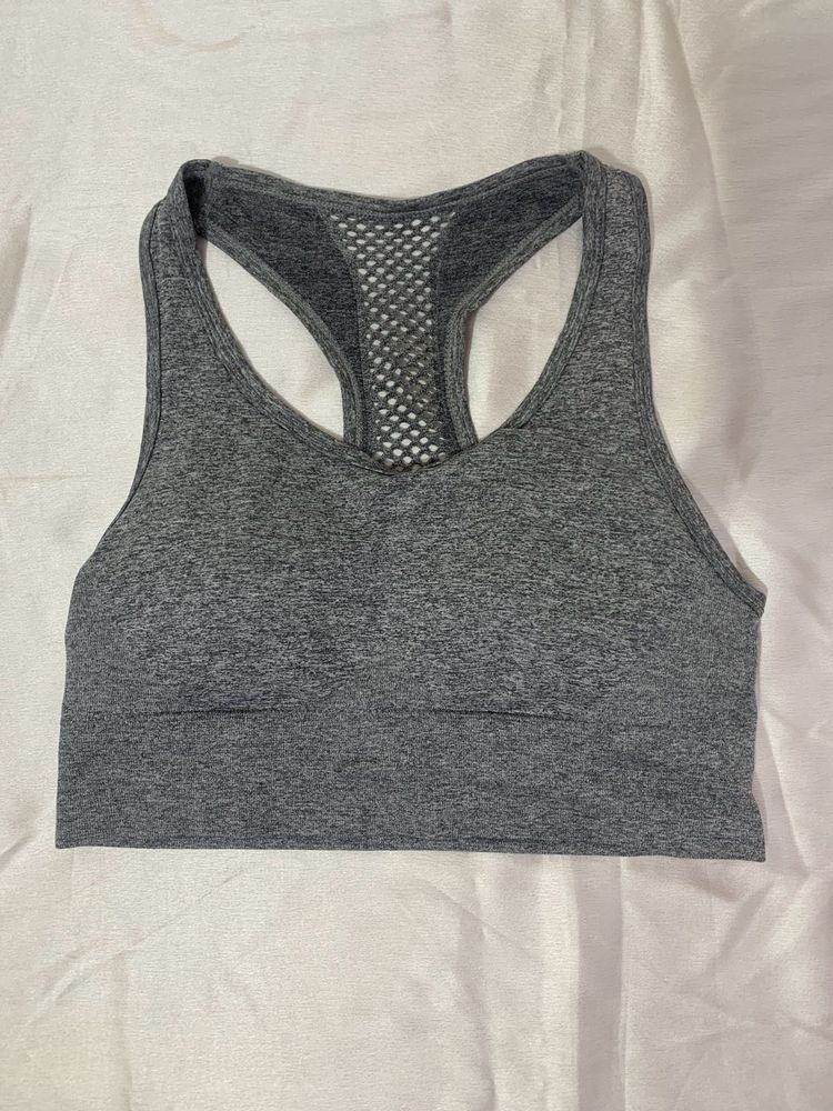 Grey Sports Bra