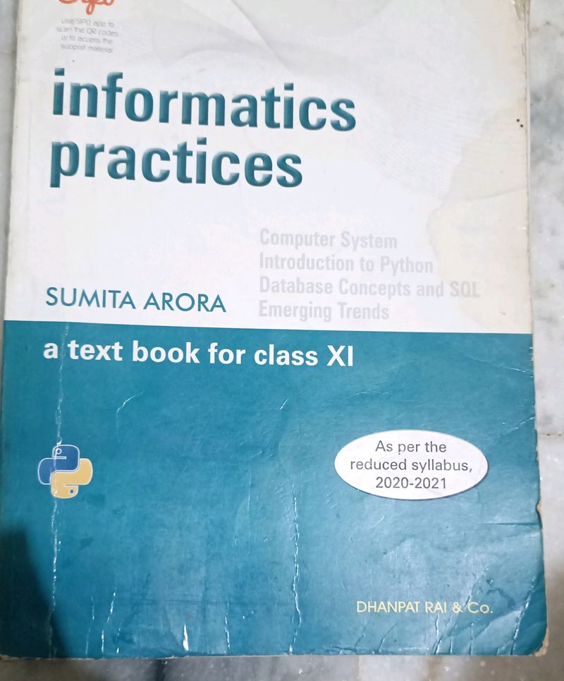 Informatics Practices XI By Sumita Arora