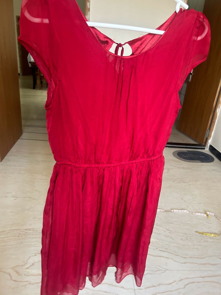 Beautiful Red Meroonish Colour Dress