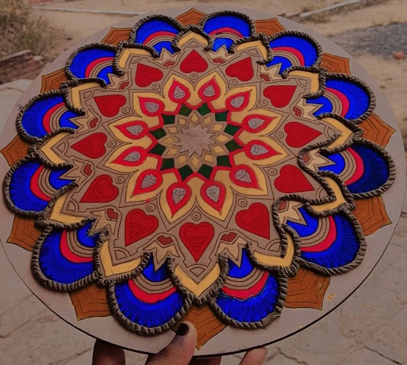 Beautiful Rangoli Art For Wall Decoration