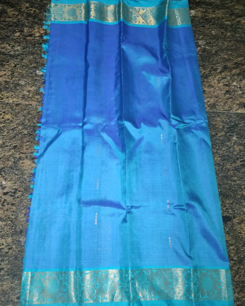 Blue Pure Kancheepuram Silk Saree