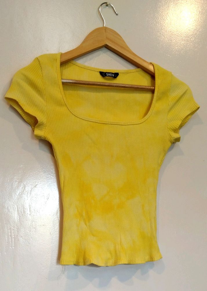 Shein Yellow Crop Top(Women)