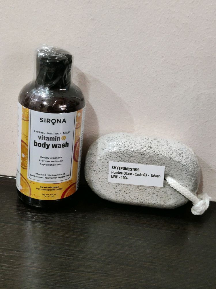 Sirona Body Wash & Pumice Stone