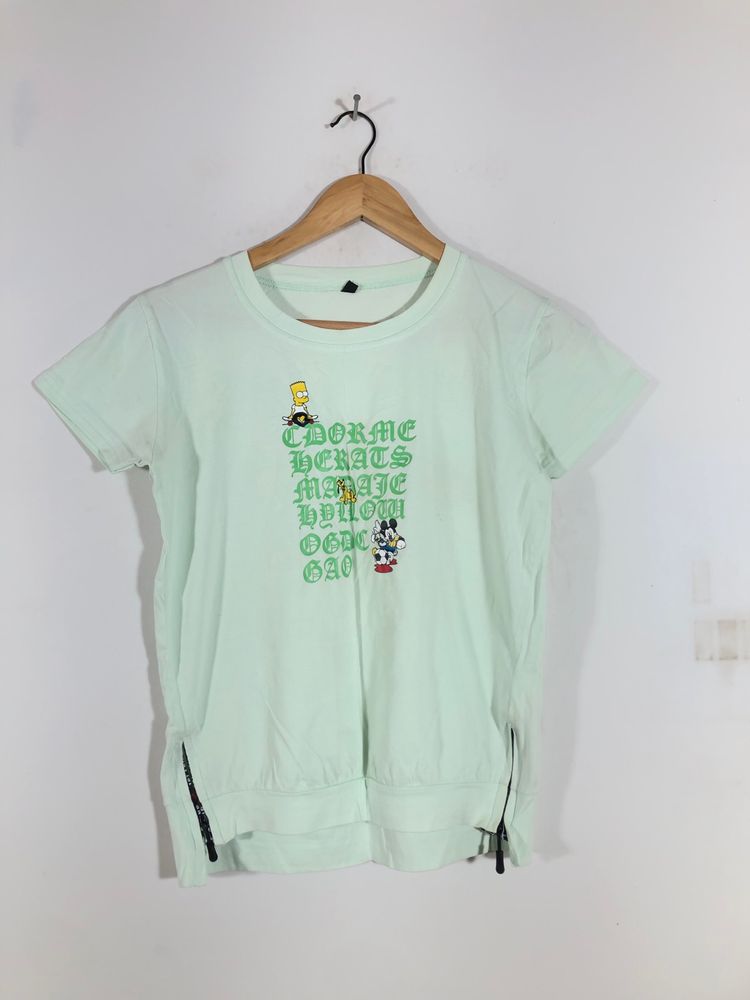 Ligth Green Printed T-Shirt (Women’s)