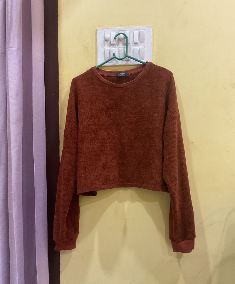 Bershka Crop Pullover Stretchy Size Till 40